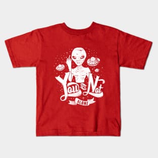 hello alien world Kids T-Shirt